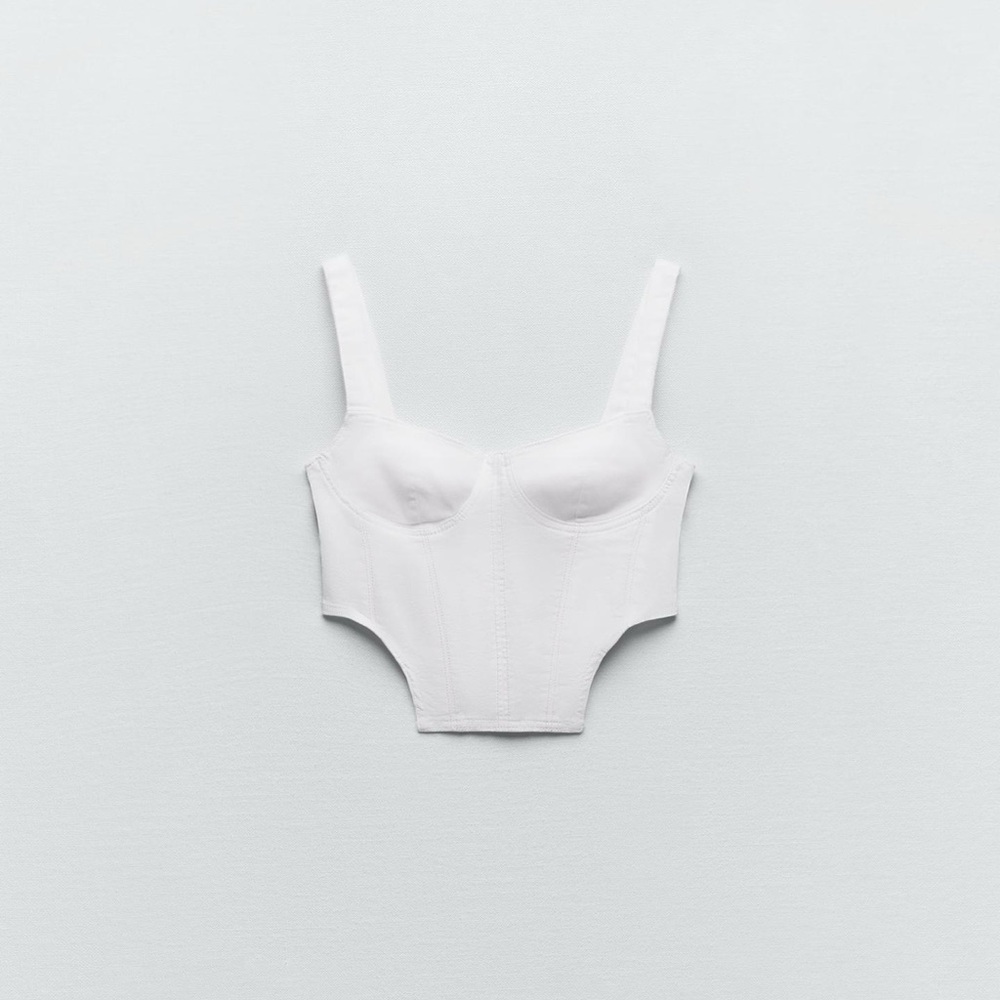 Zara White Corset Top